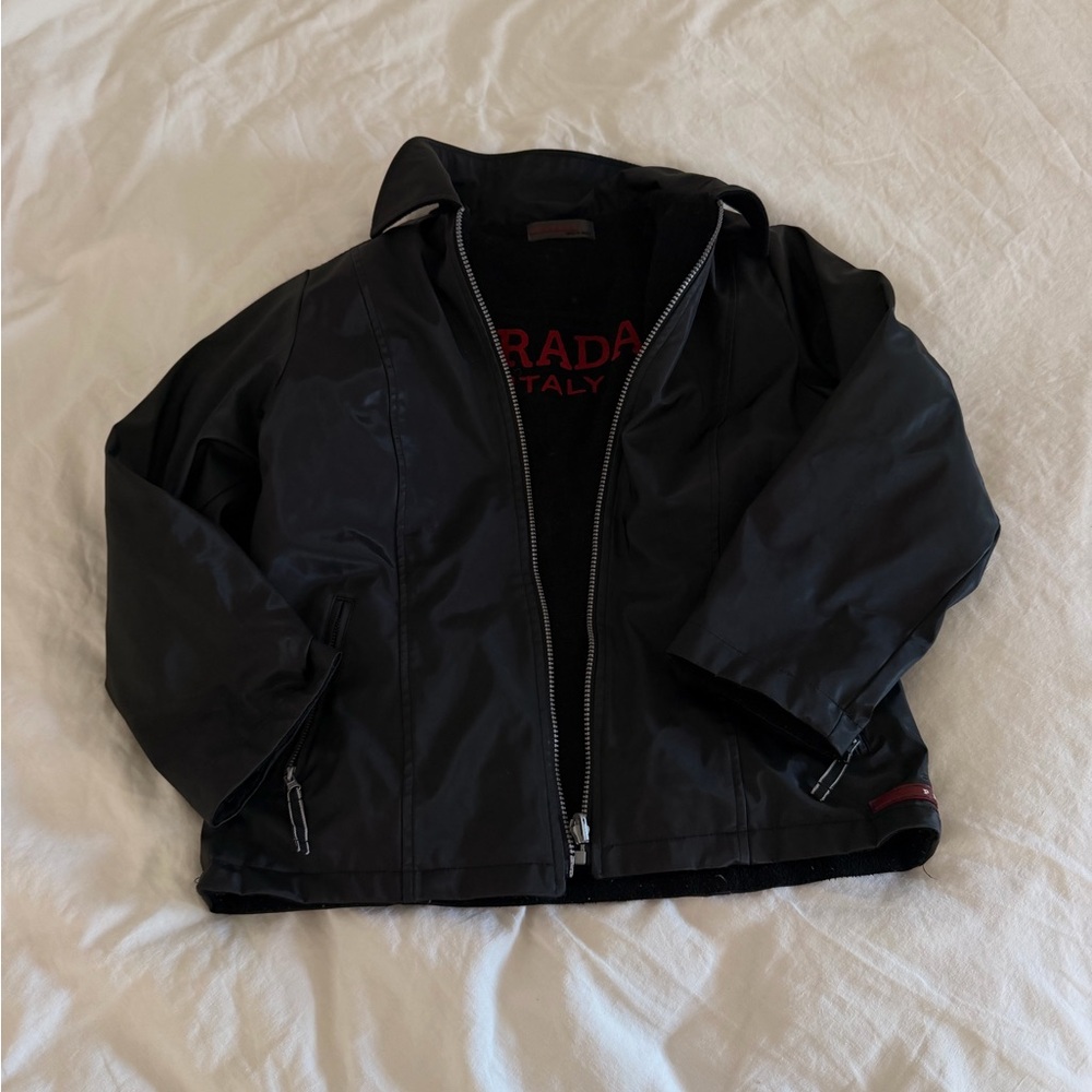 Vintage Prada reversible fleece rain coat